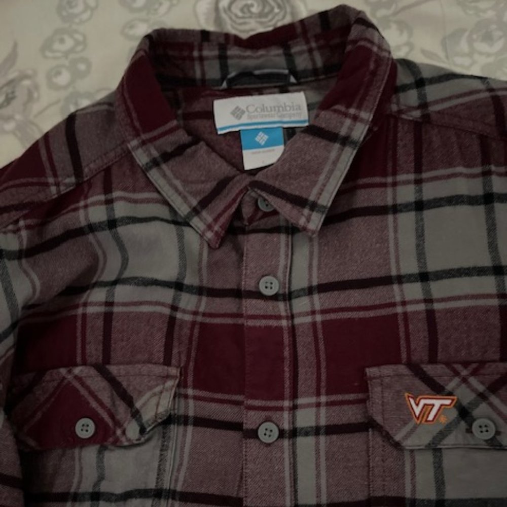 Columbia button down shirt-Virginia Tech-size large